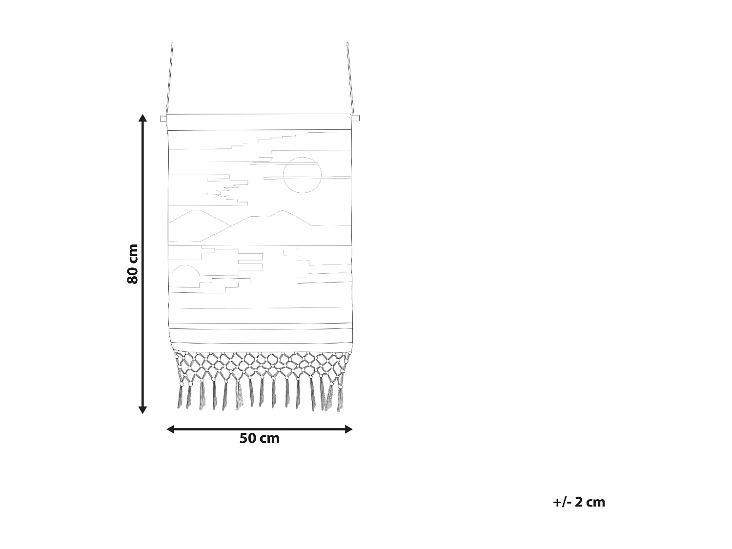 Suspension murale en tissu SADDA Coton 80 cm Multicolore
