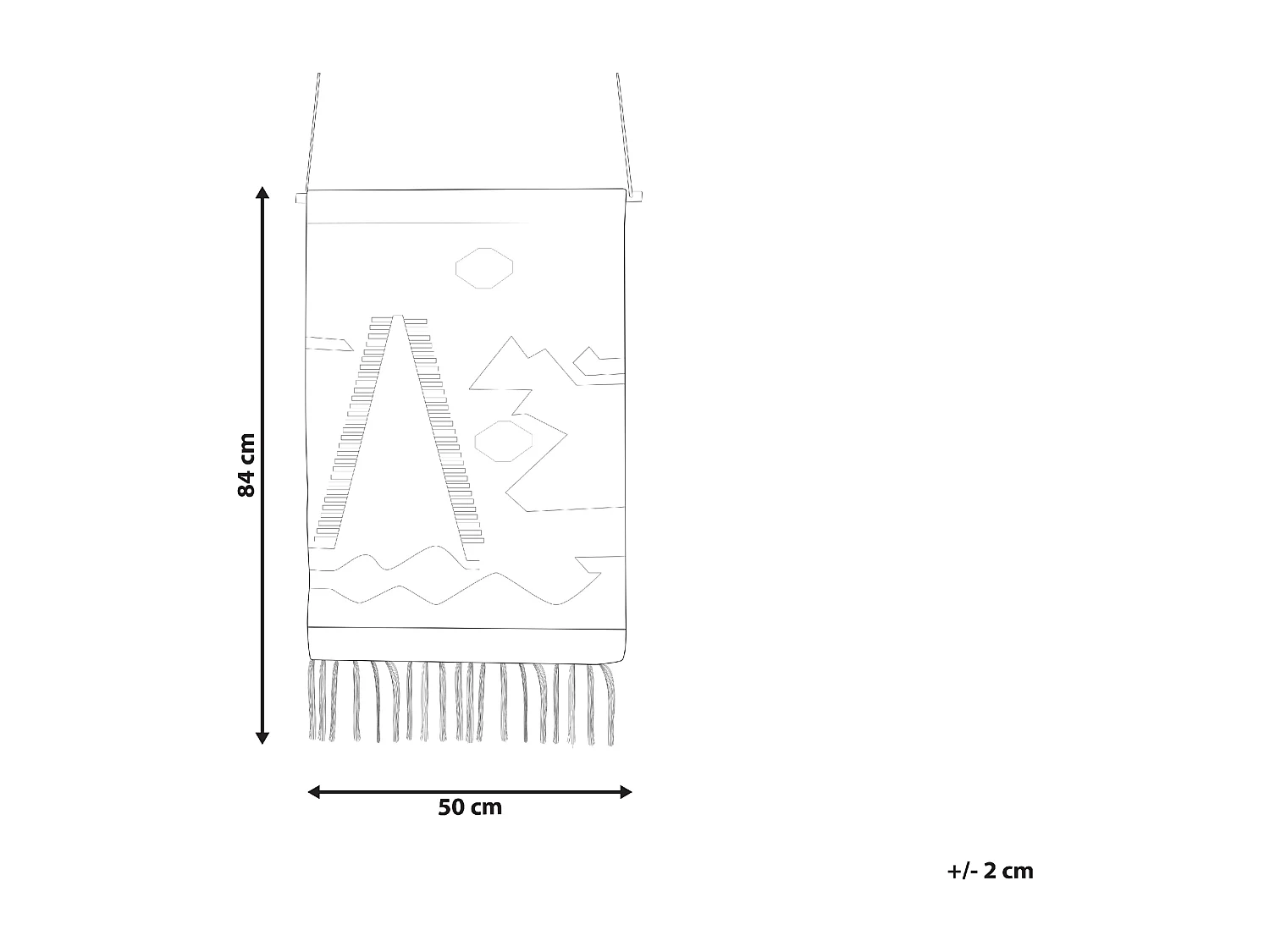 Suspension murale en tissu SANGAR Coton 84 cm Multicolore