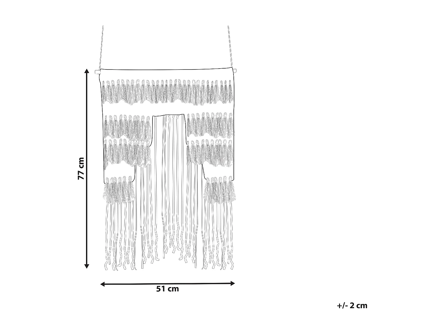Decorazione da parete in tessuto NADRA Cotone 77 cm Beige chiaro