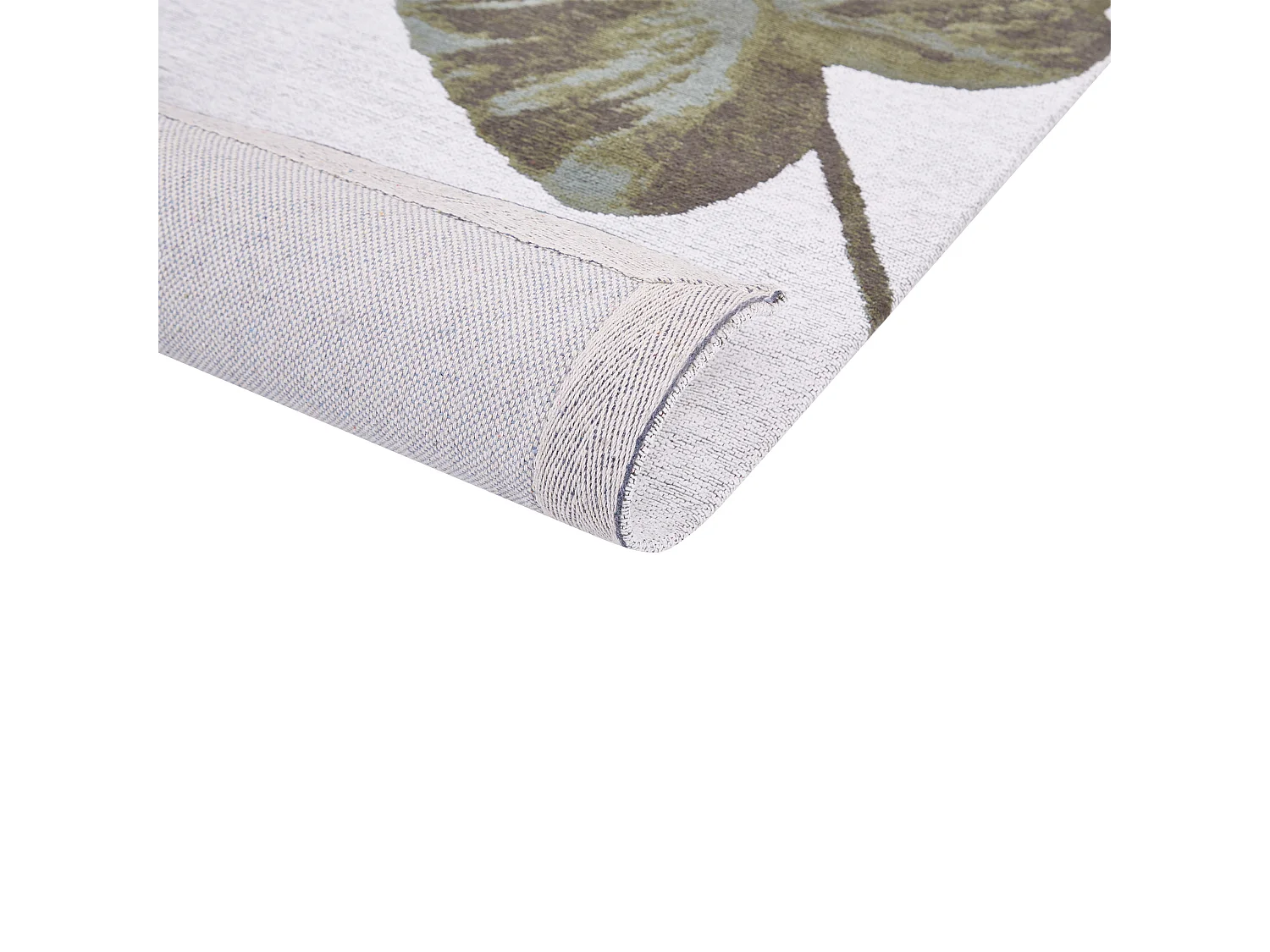 Tapete de algodão com motivo de folhas verde 200 x 300 cm BARZAH