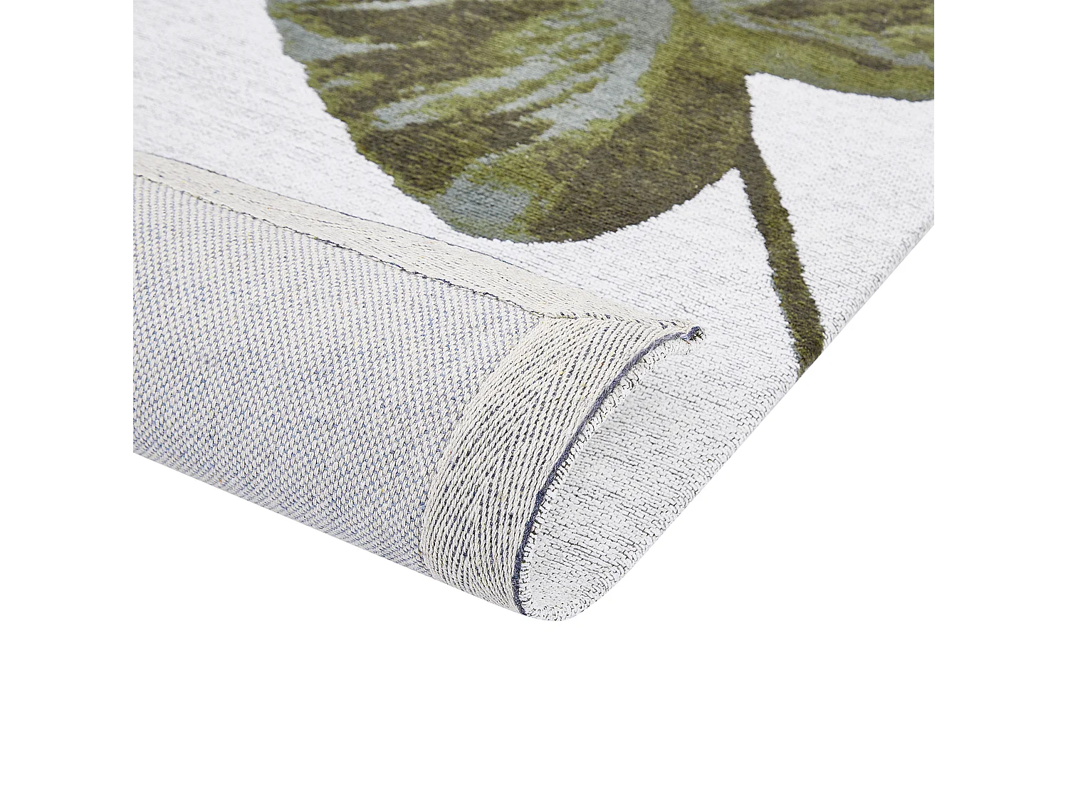 Tapete de algodão com motivo de folhas verde 200 x 300 cm BARZAH