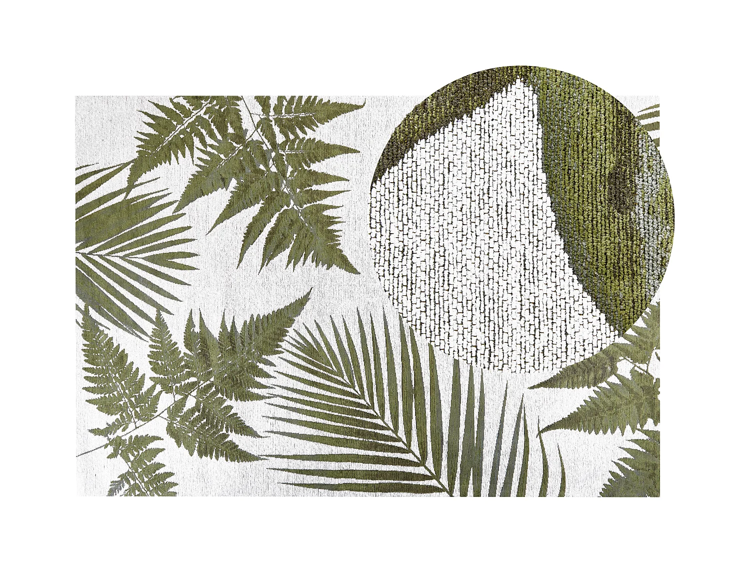 Tappeto cotone verde 140 x 200 cm BARZAH