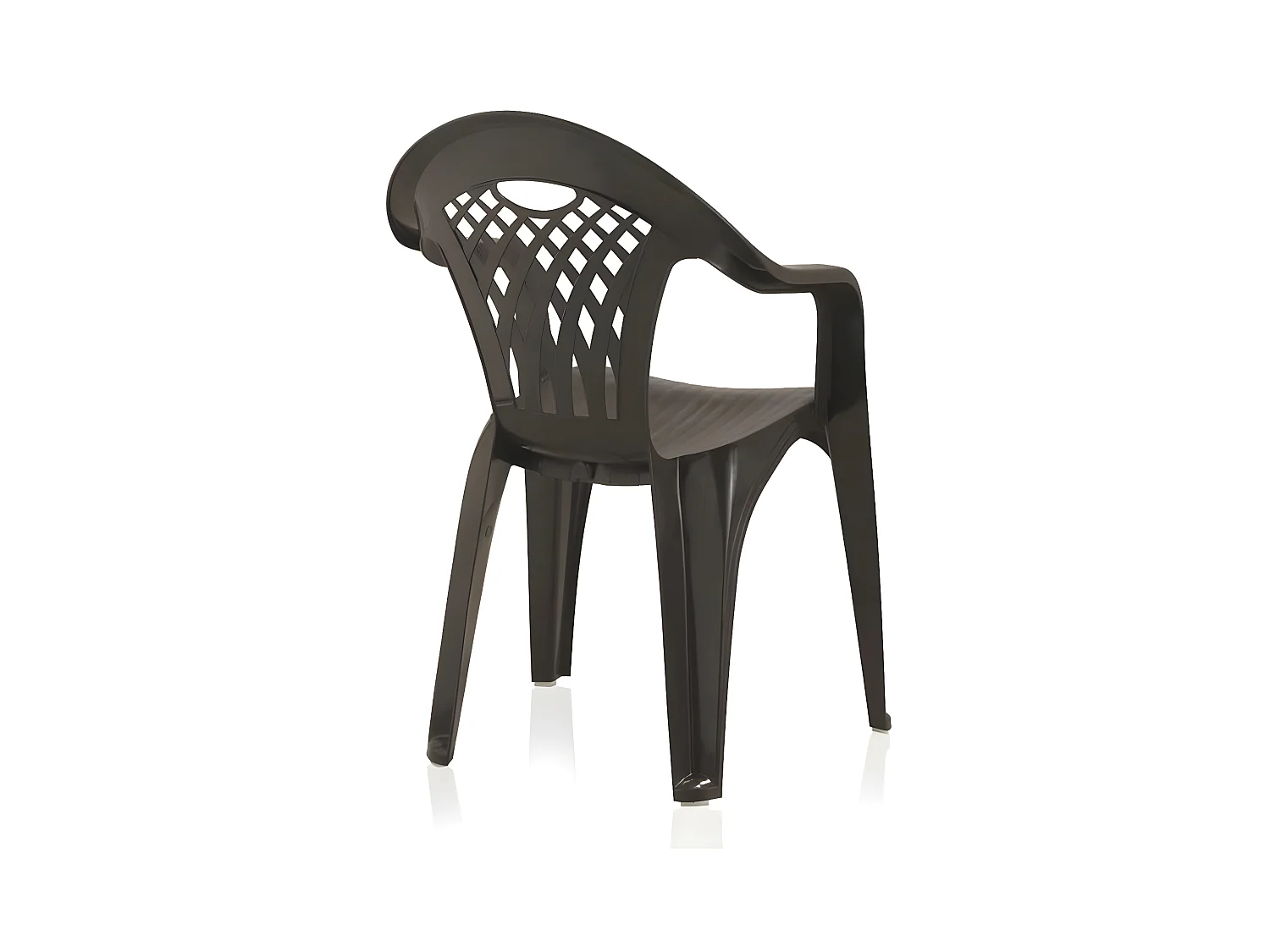 Lot de 40 chaises de jardin empilables en résine coloris Marron - Longueur 58 x Profondeur 54 x Hauteur 86 cm