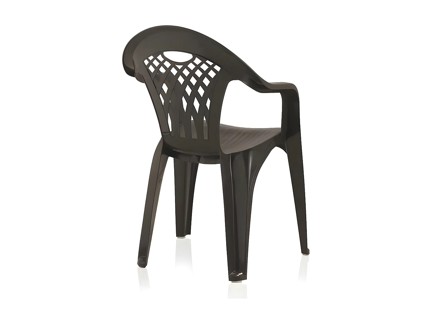 Lot de 20 chaises de jardin empilables en résine coloris Marron - Longueur 58 x Profondeur 54 x Hauteur 86 cm