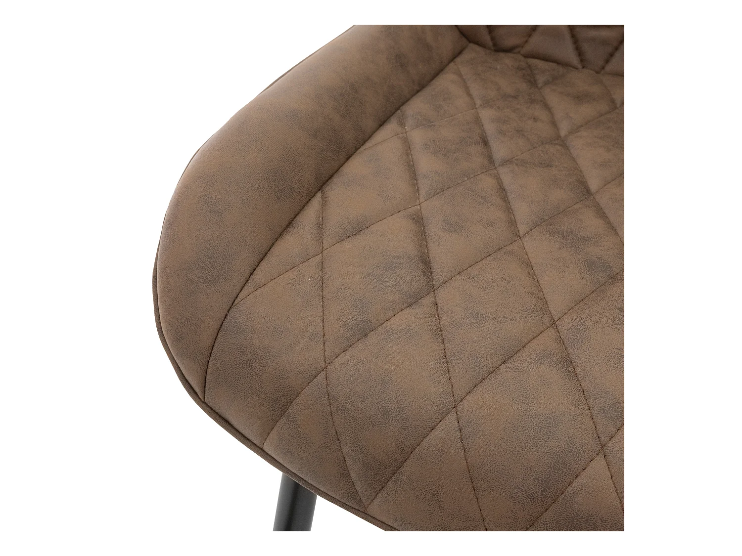 Set di 4 sedie sala da pranzo sedie soggiorno sedia cucina marrone PU imitazione pelle