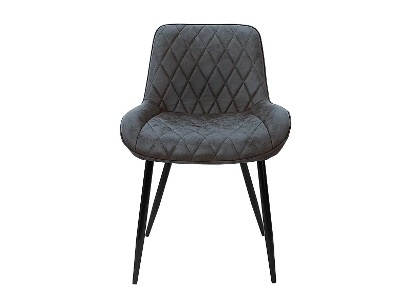 Lot de 4 chaises de salle à manger Chaise de salon Chaise de cuisine Anthracite Similicuir PU