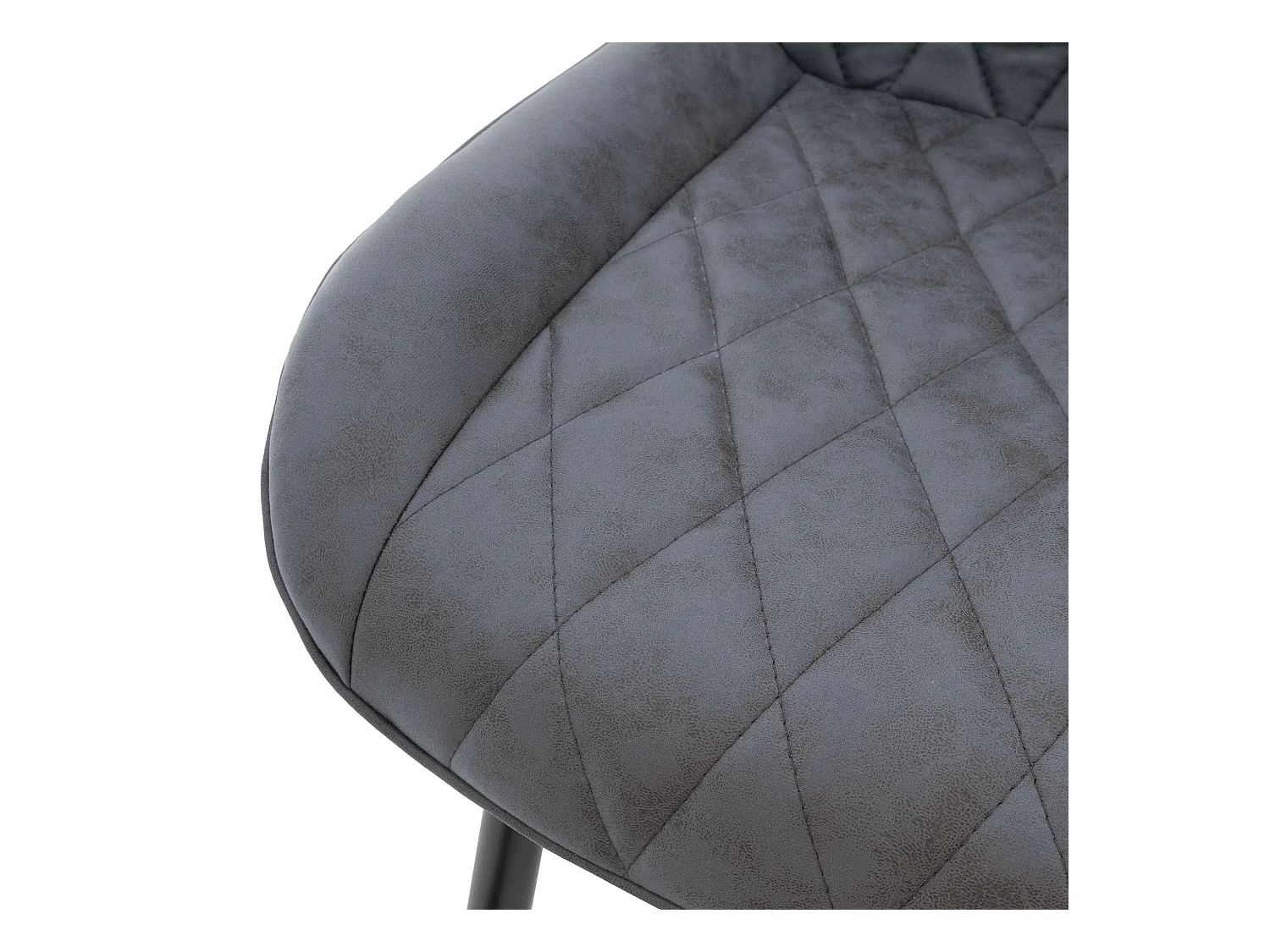 Set di 4 sedie sala da pranzo sedie soggiorno sedia cucina antracite PU similpelle