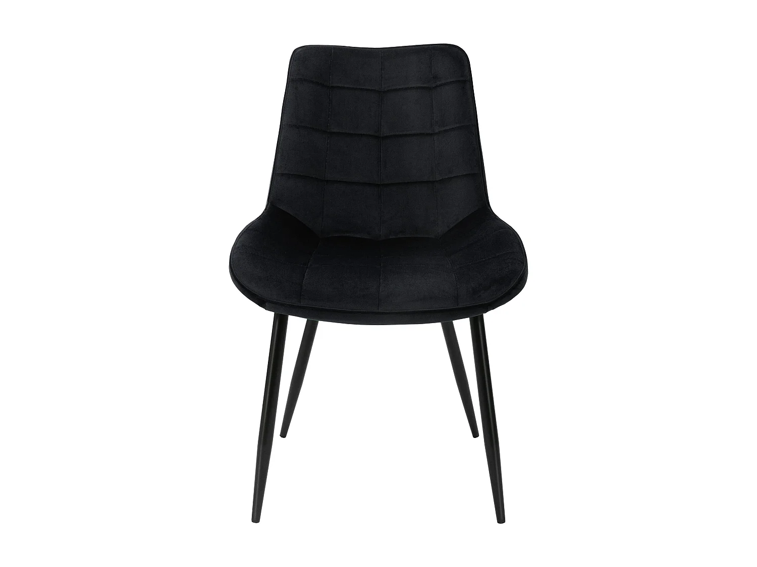 Lot de 4 chaises de salle à manger Chaises de salon Chaise rembourrée en velours Noir