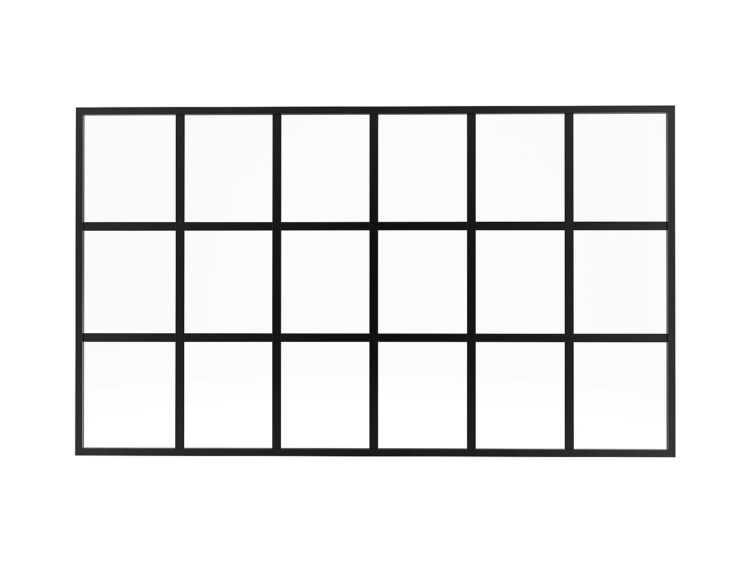 Cristalera de aluminio termolacado - 180x105 cm - Negro - ORANSA