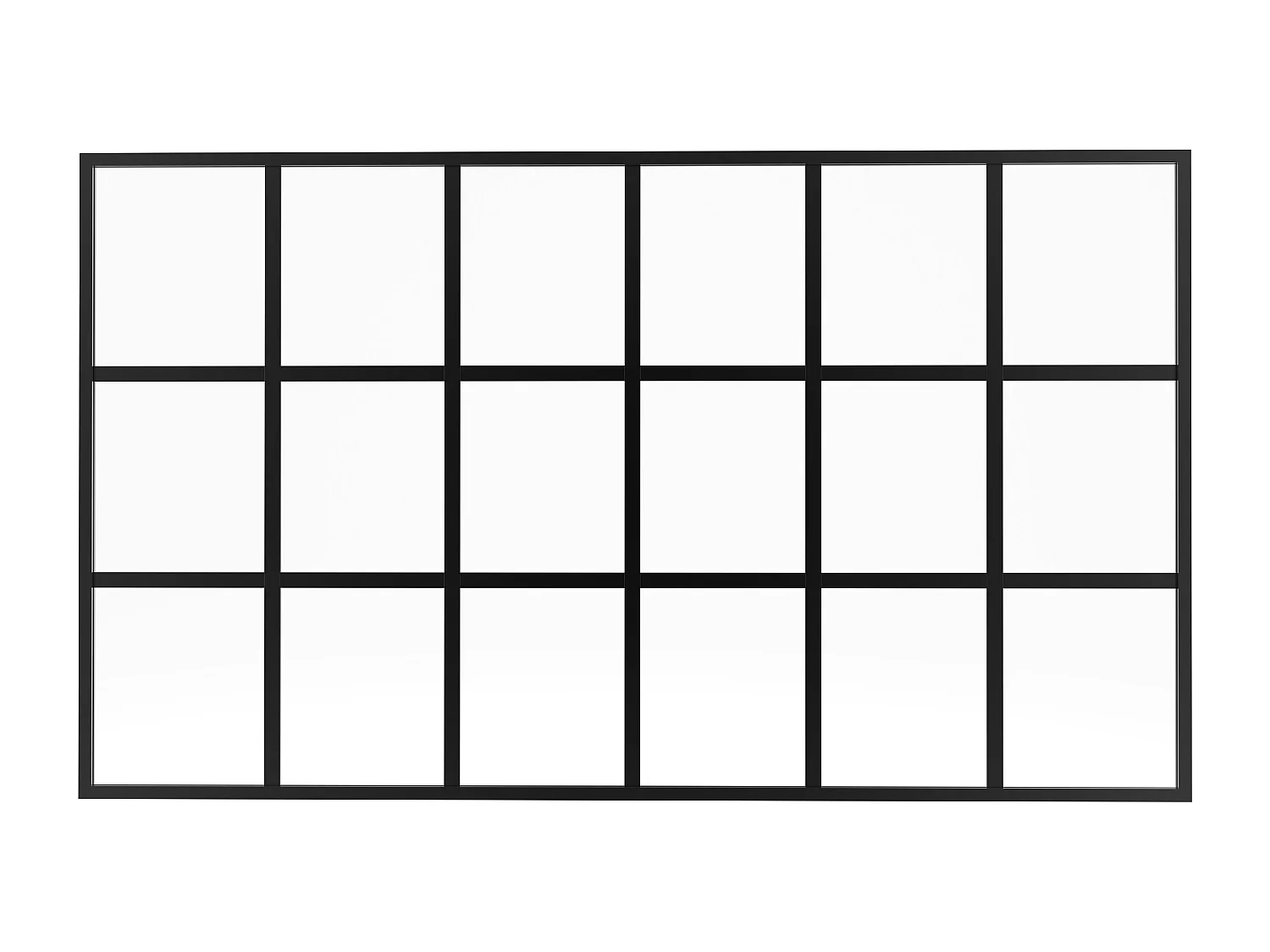 Orangeri-stil aluminiumfönster med pulverlack - 180x105 cm - Svart - ORANSA