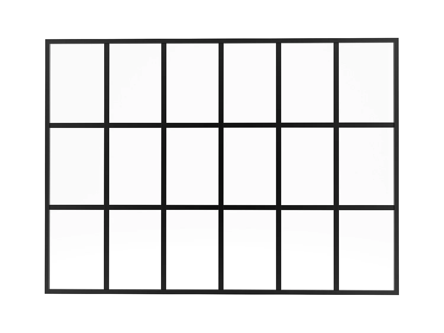 Verrière style orangerie en aluminium thermolaqué - 180x130 cm - Noir - ORANSA