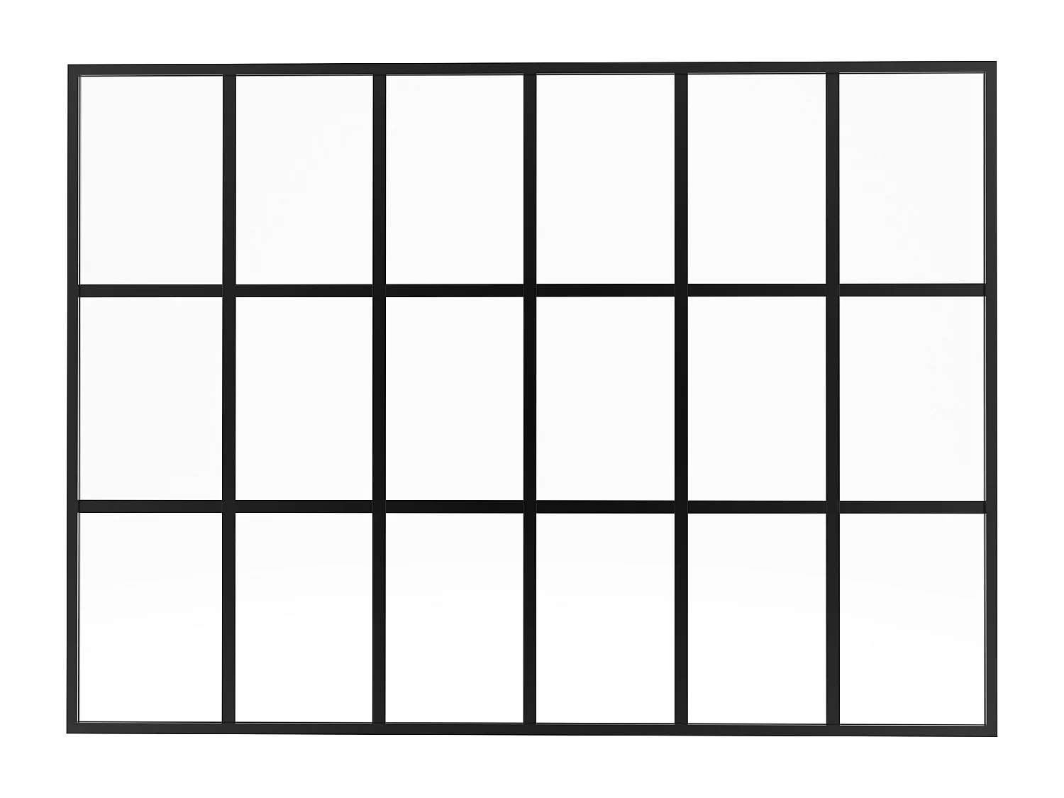 Vetrata stile giardino d'inverno - 180 x 130 cm - Alluminio termolaccato - Nero - ORANSA