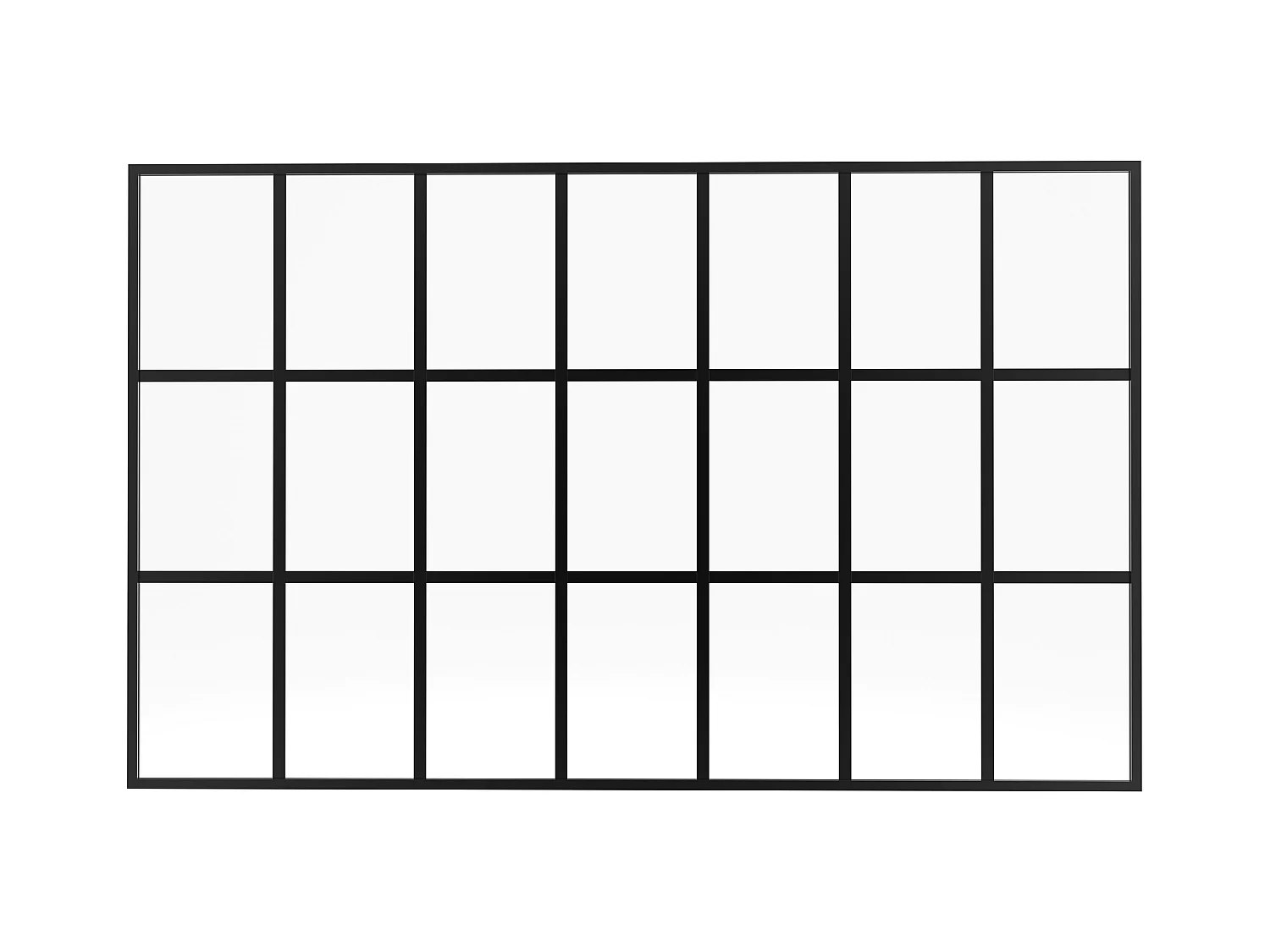 Vetrata stile giardino d'inverno - 210x130 cm - Alluminio termolaccato - Nero - ORANSA