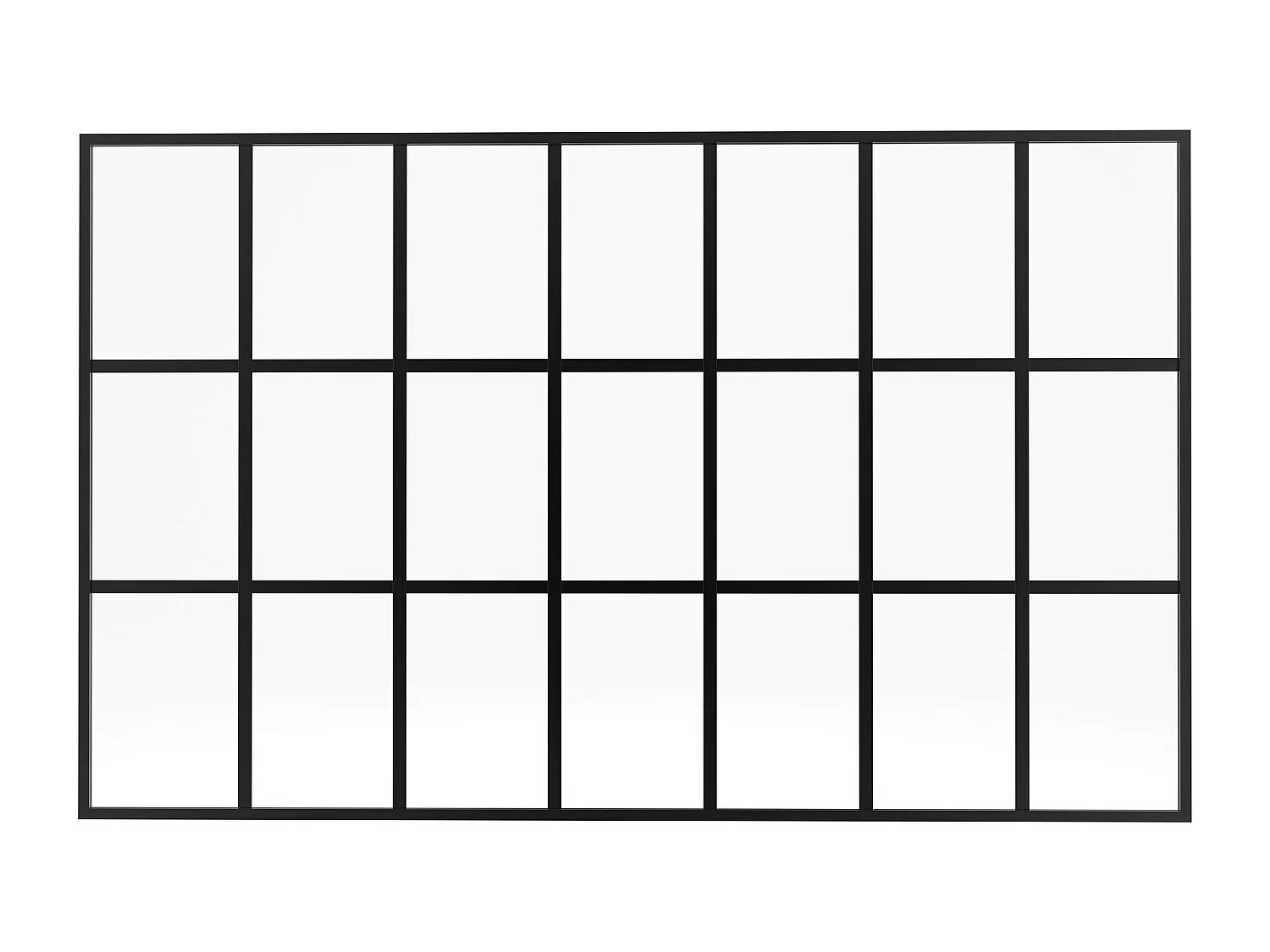 Verrière style orangerie en aluminium thermolaqué  - 210x130 cm - Noir - ORANSA