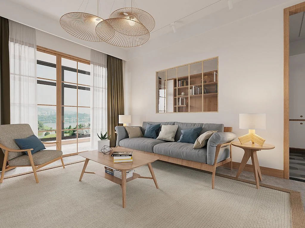 Przeszklona ścianka z aluminium malowanego proszkowo - 150 x 105 cm - Naturalny jasny - BAYVIEW