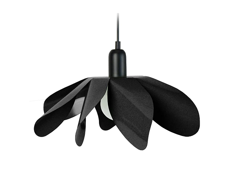 Suspensão TOSEL  BLOMMA metal geométrico preto D40 x  H75  cm