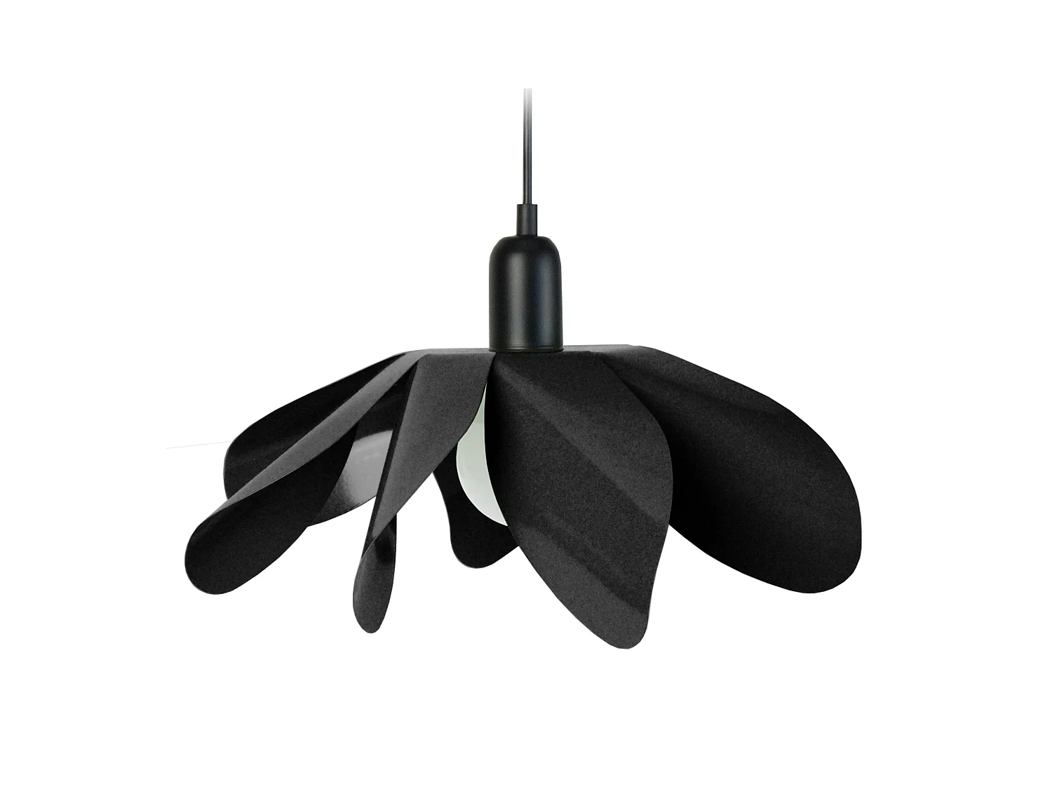 Suspensão TOSEL  BLOMMA metal geométrico preto D40 x  H75  cm
