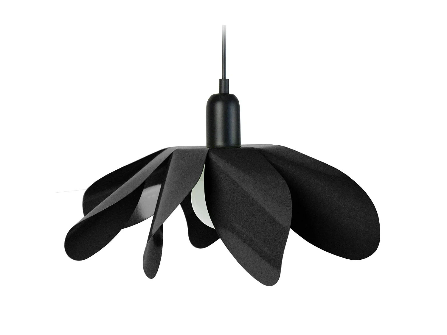 Suspensão TOSEL  BLOMMA metal geométrico preto D40 x  H75  cm