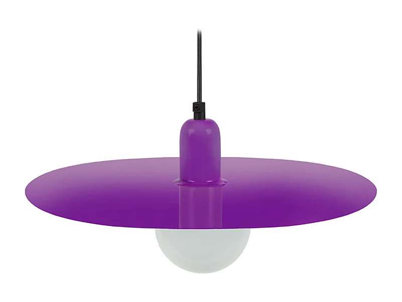 Suspension disque métal violet 70 cm.