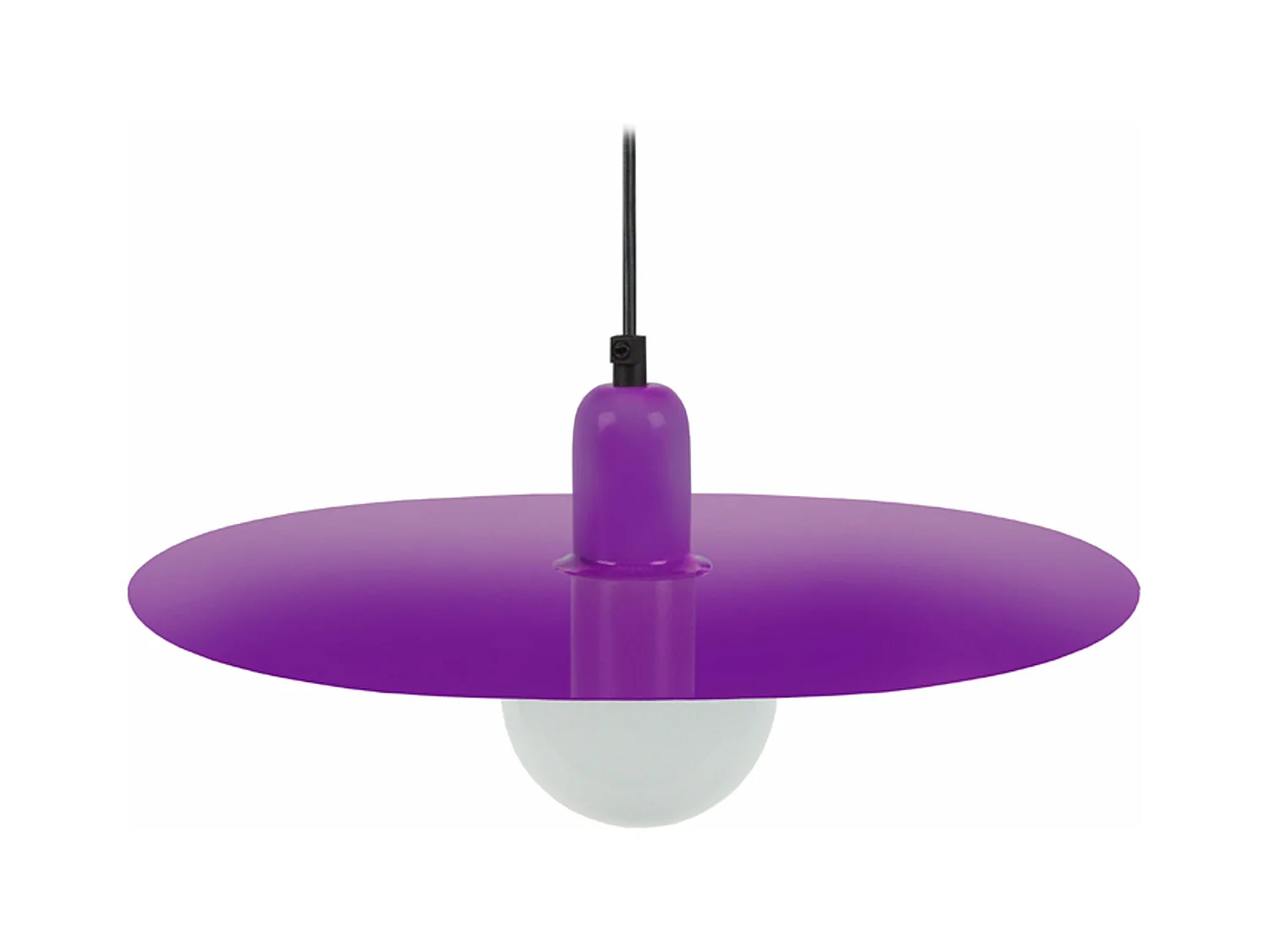 Suspension disque métal violet 70 cm.