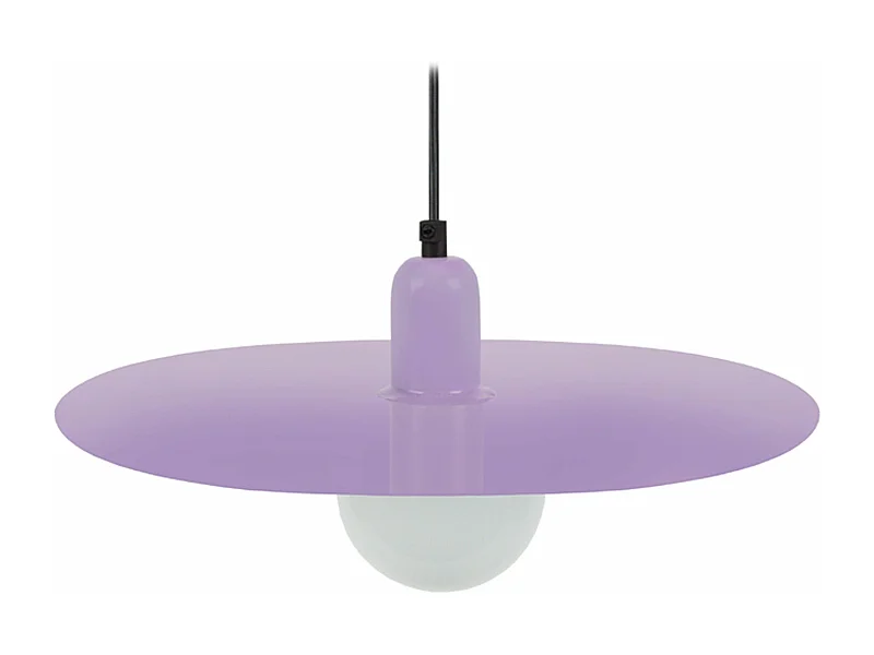 Suspension disque métal mauve 70 cm.