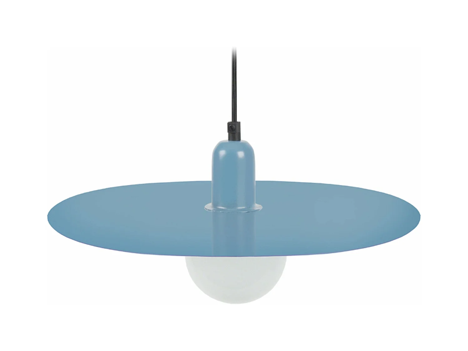 Suspension disque métal bleu 70 cm.
