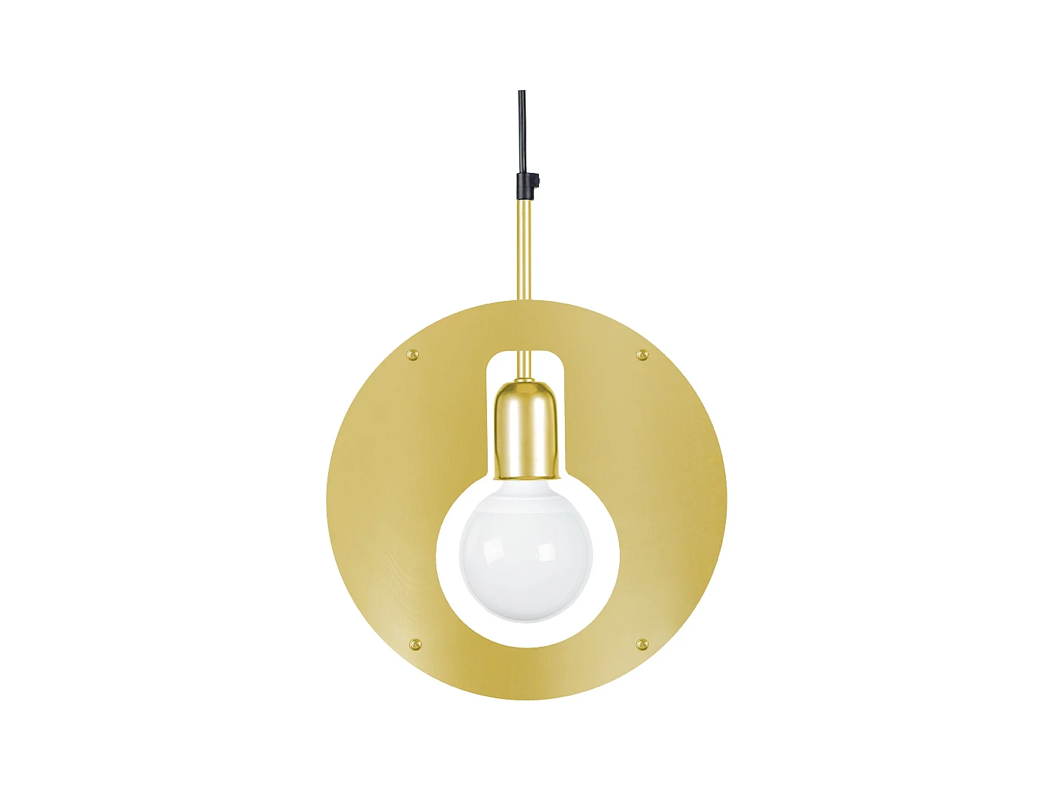 Suspension géométrique métal  doré 94 cm.