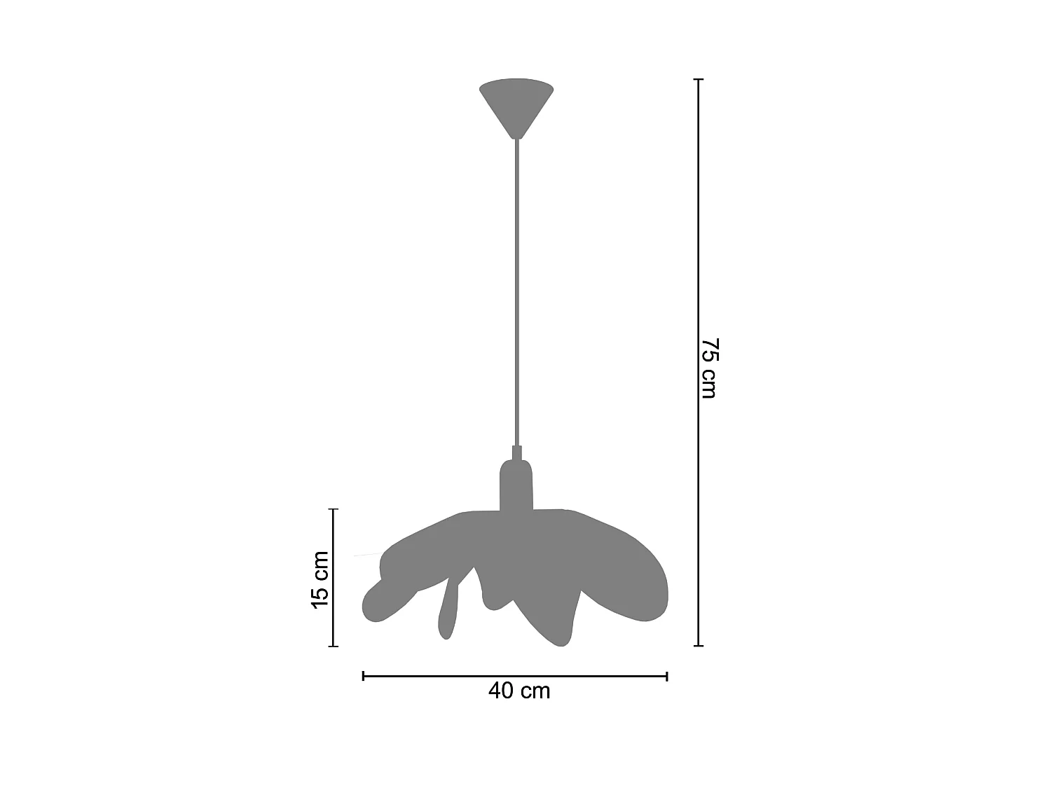 Suspensão TOSEL  BLOMMA metal geométrico Verde D40 x  H75  cm