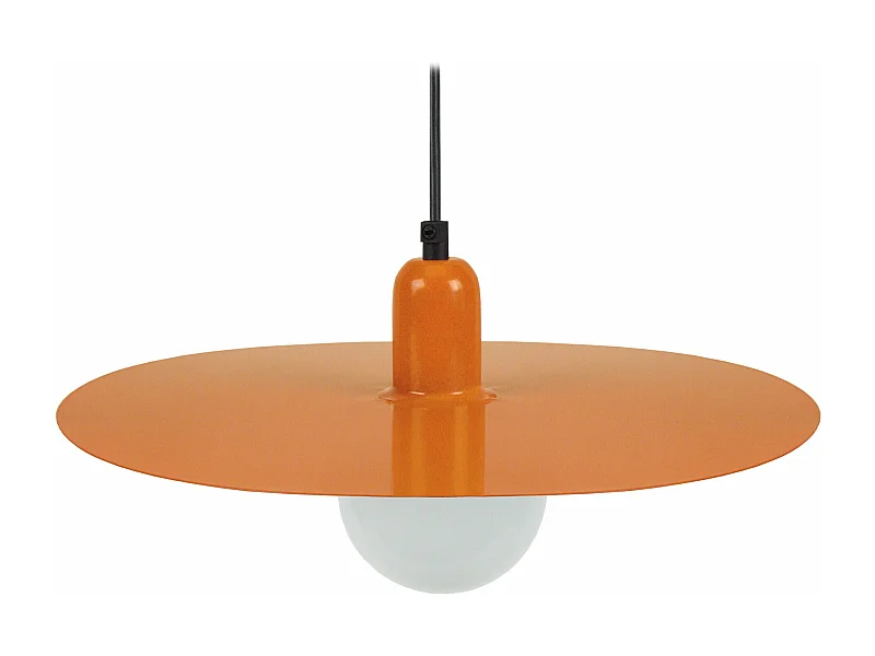 Suspension disque métal orange 70 cm.