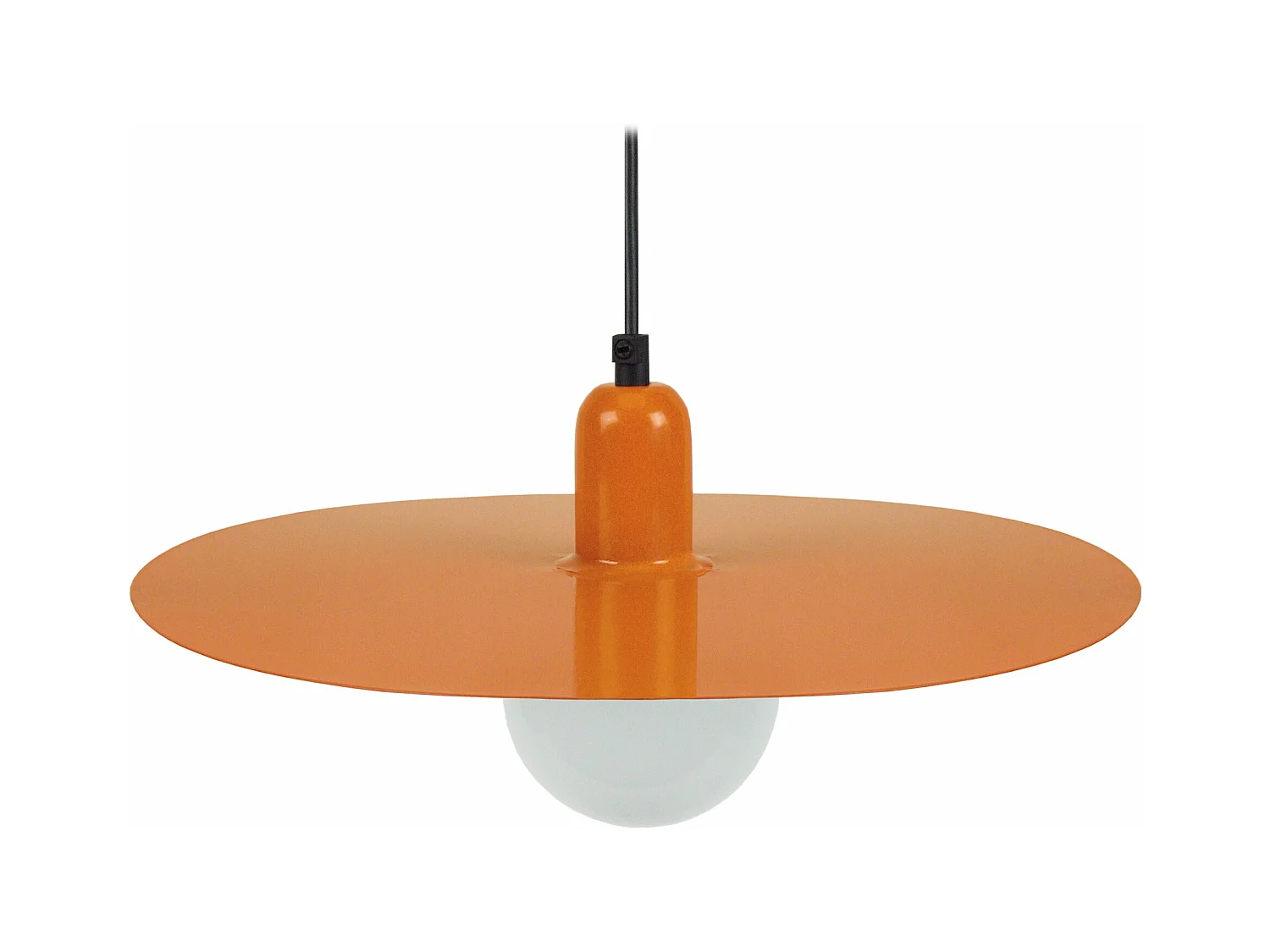 Suspension disque métal orange 70 cm.