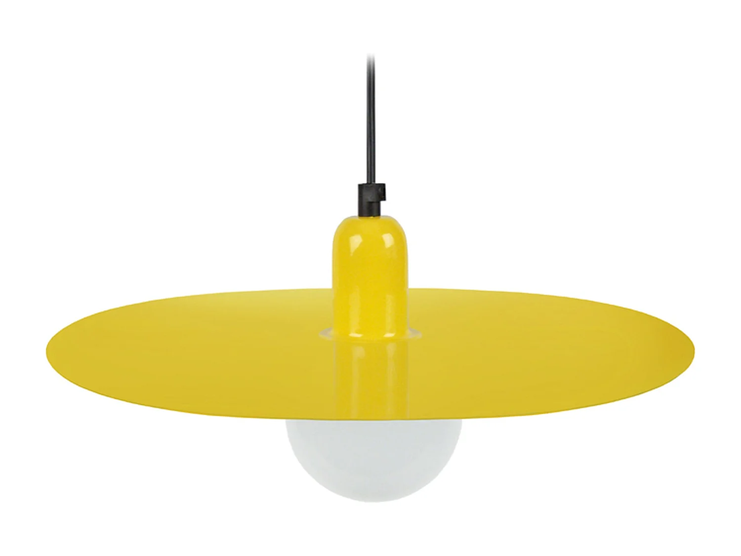 Suspension disque métal jaune 70 cm.