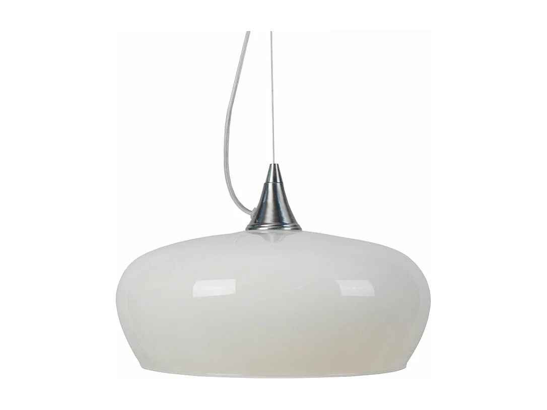 Suspension cone  aluminium bol verre opal  80 cm.