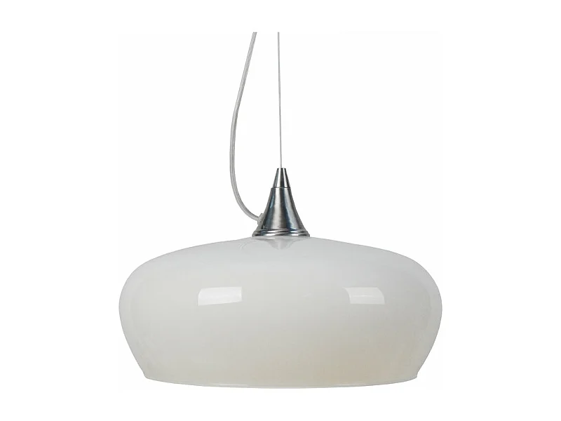 Suspension cone  aluminium bol verre opal  80 cm.
