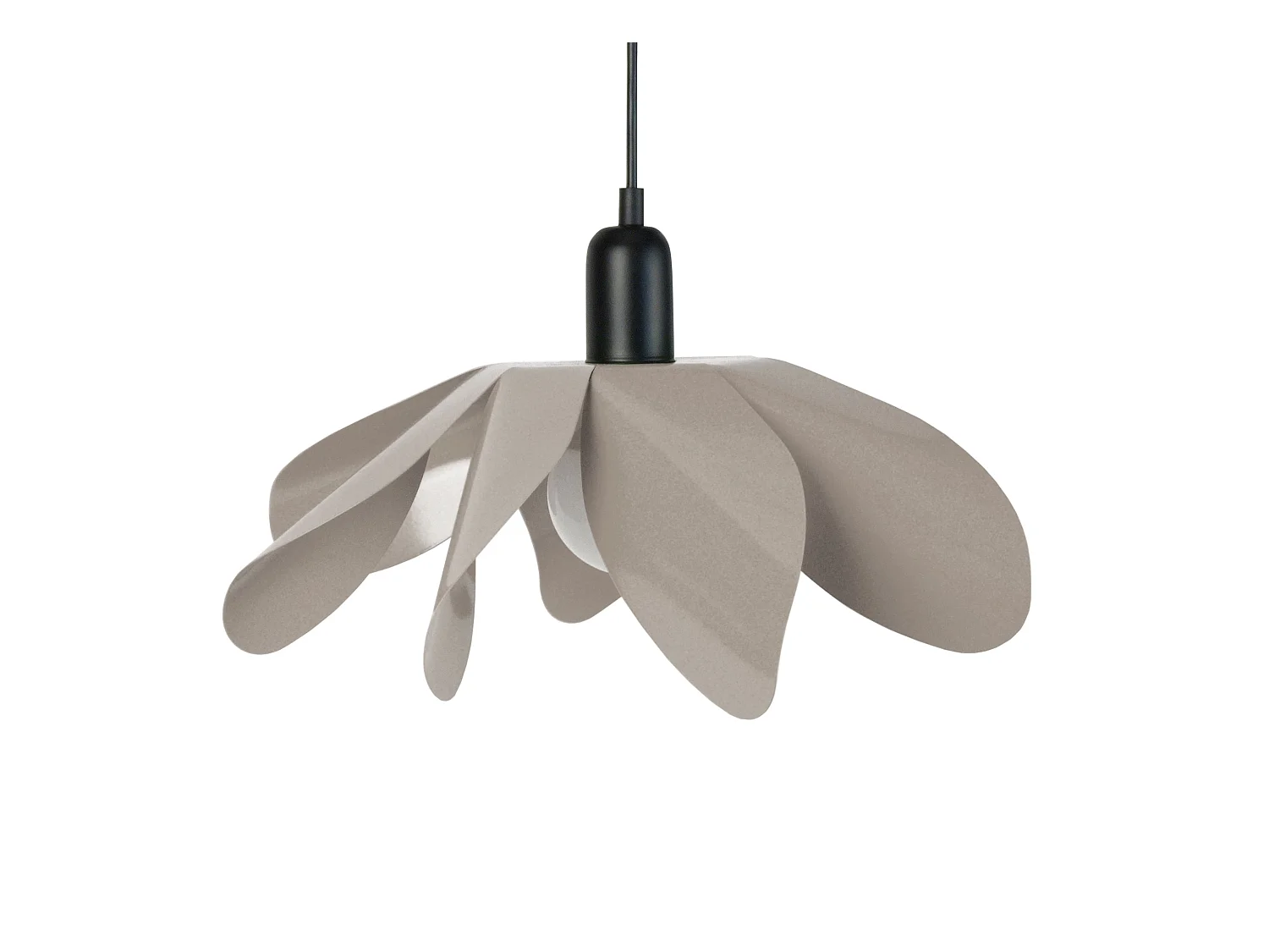 Suspensão TOSEL  BLOMMA metal geométrico taupe D40 x  H75  cm