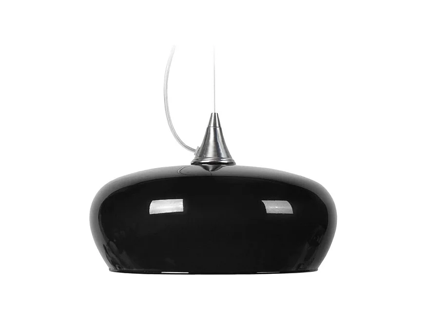 Suspension cone  aluminium bol verre noir  80 cm.