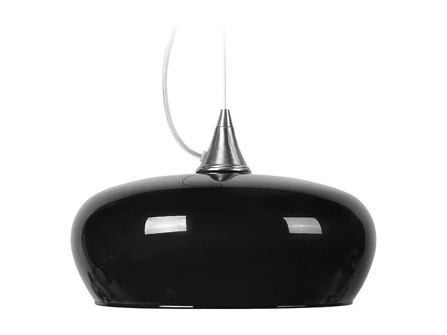 Suspension cone  aluminium bol verre noir  80 cm.