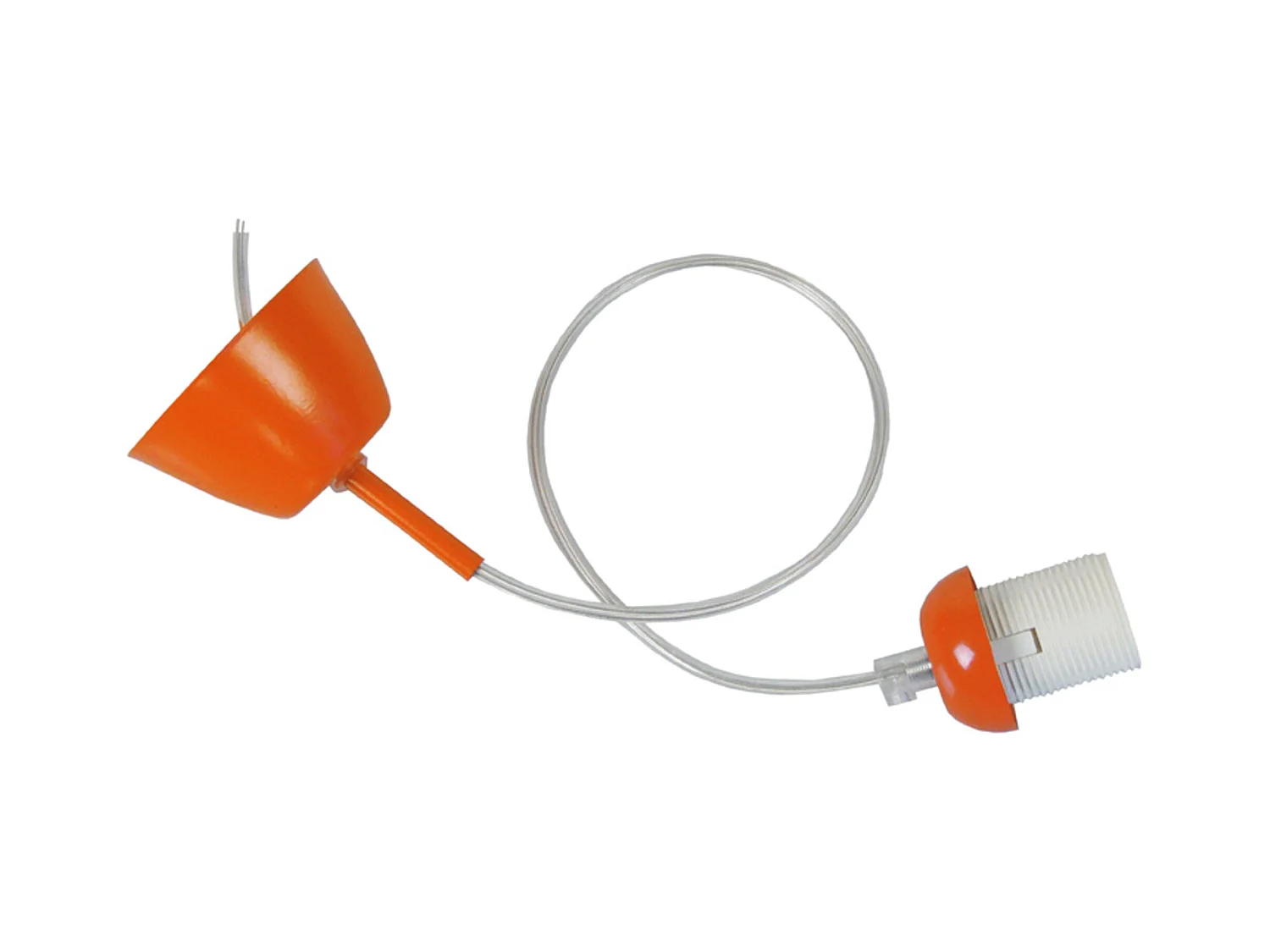 Suspension monture métal  orange 80 cm.