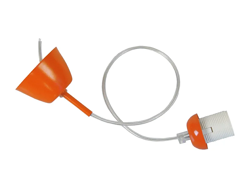 Suspension monture métal  orange 80 cm.