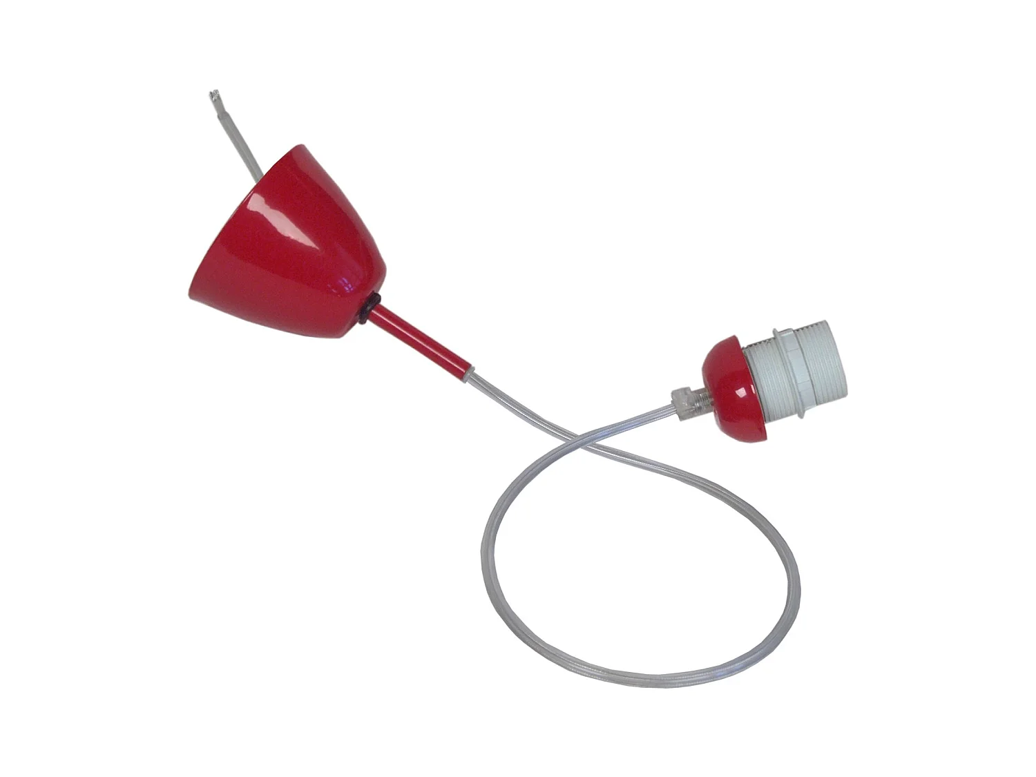 Suspension TOSEL ,métal,Rouge ,H80xD8xP8cm