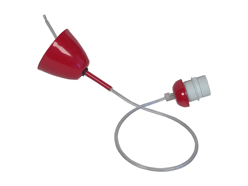 Suspension TOSEL ,métal,Rouge ,H80xD8xP8cm