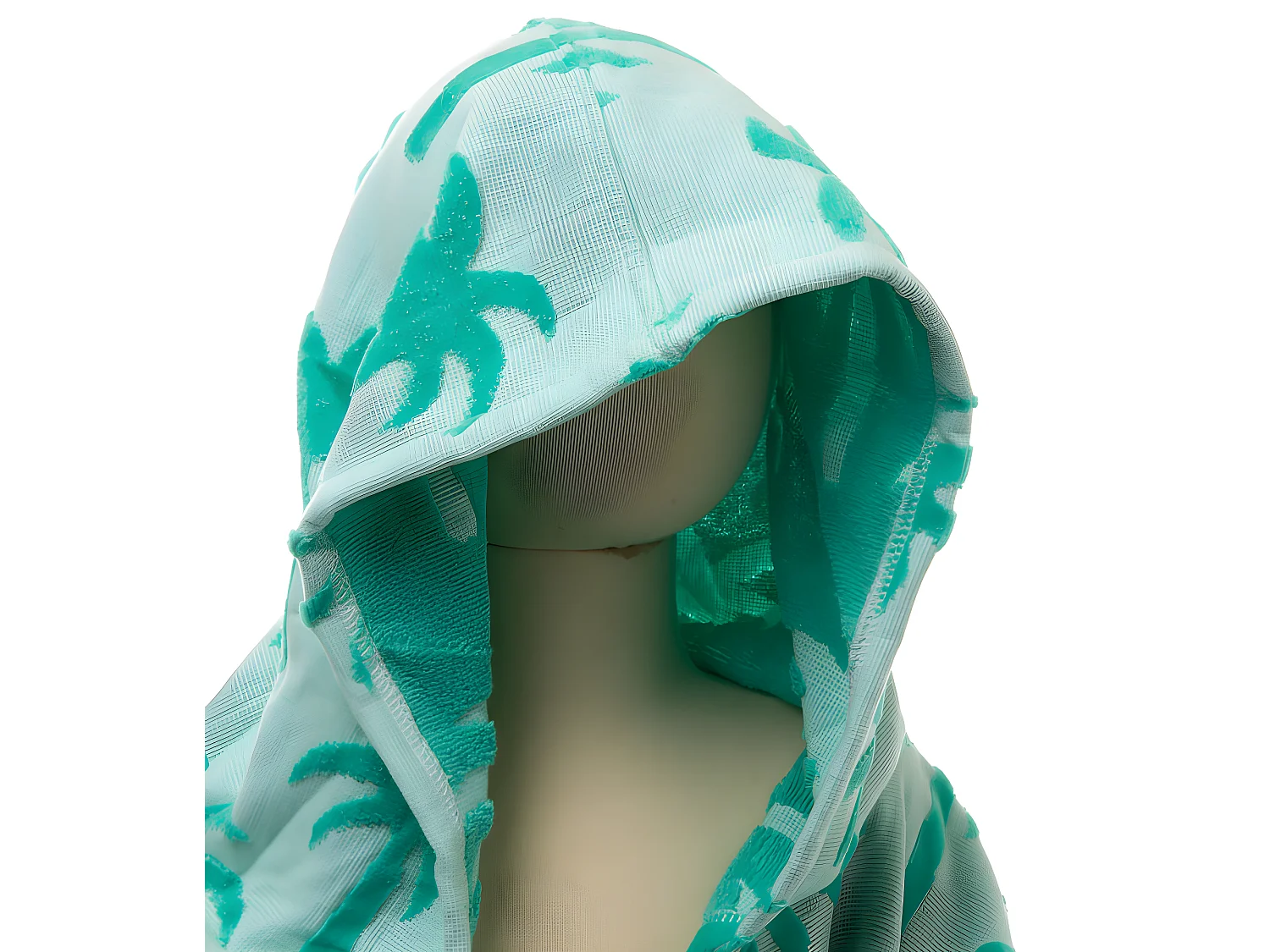 Poncho de plage bleu enfant 7 à 10 ans