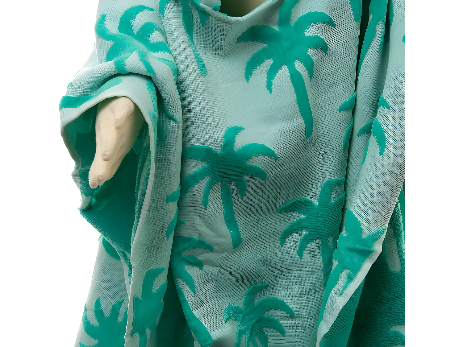 Poncho de plage bleu enfant 7 à 10 ans