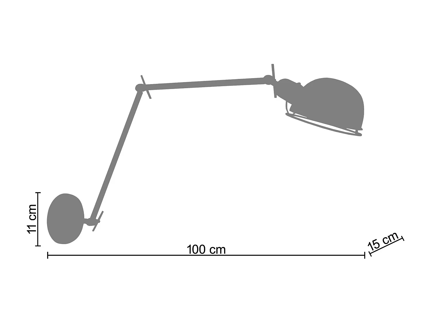 Aplique TOSEL DUBLIN metal articulado bronze D100 x  H11  cm