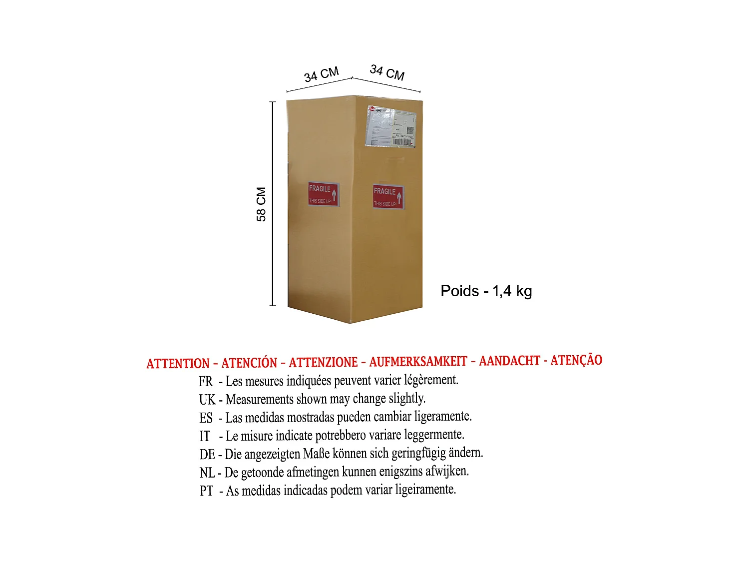 Candeeiro de pé para leitura TOSEL AQUITAINE metal articulado taupe D29 x  H150  cm