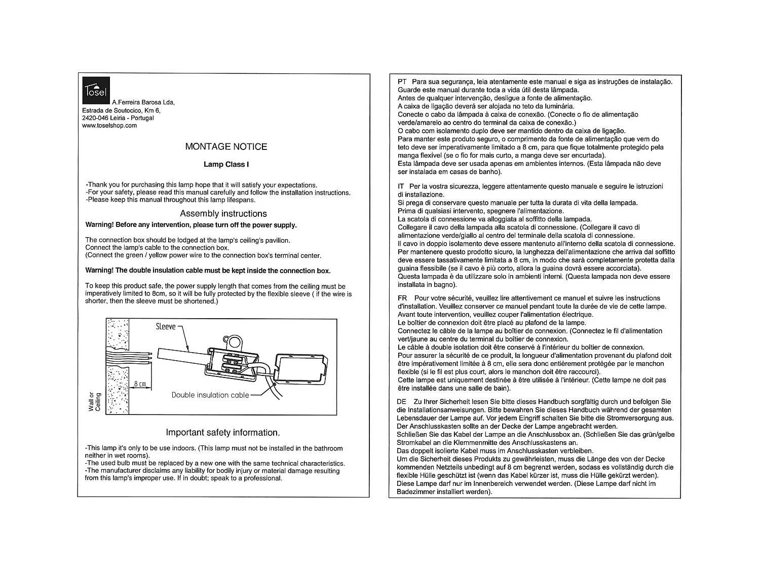 Candeeiro de pé para leitura TOSEL AQUITAINE metal articulado taupe D29 x  H150  cm