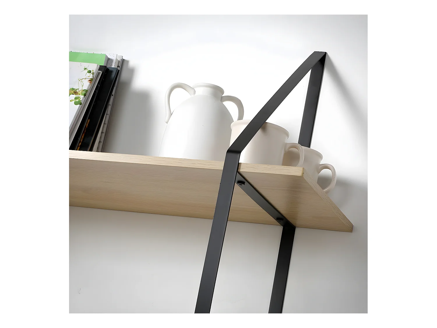 Estante de pared, profundo, 2 niveles - An30cm