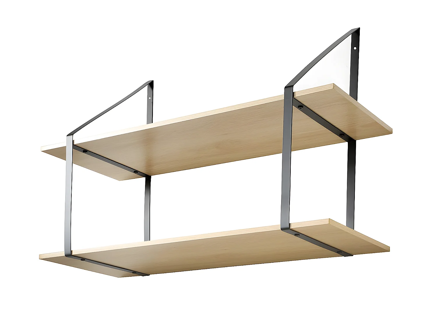 Etagère murale grande profondeur à 2 niveaux - L80 x P30cm