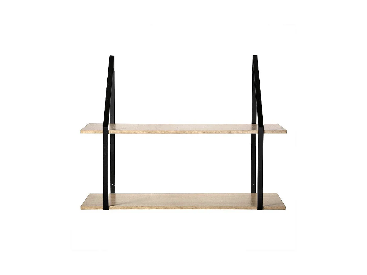 Etagère murale grande profondeur à 2 niveaux - L80 x P30cm