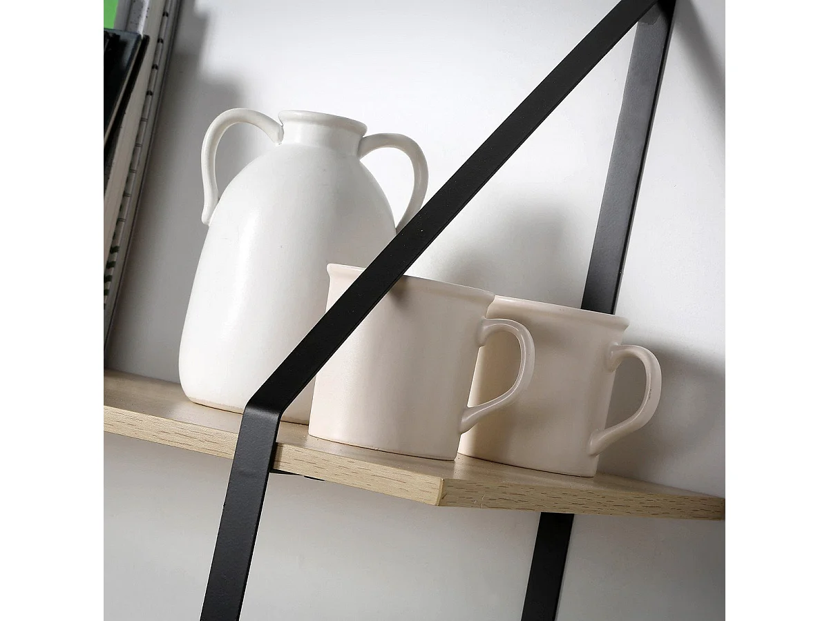 Etagère murale grande profondeur à 2 niveaux - L80 x P30cm