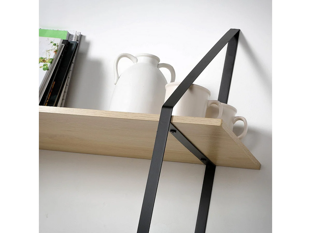 Etagère murale grande profondeur à 2 niveaux - L80 x P30cm